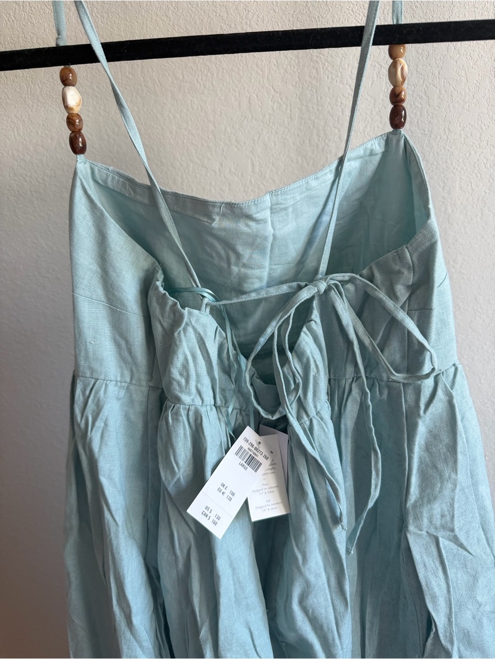 🏷️ SOLD Abercrombie & Fitch Tie-Back Babydoll Maxi Dress (Large) - Picture 5 of 6